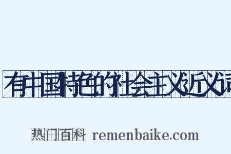 有中国特色的社会主义近义词是什么意思的图片